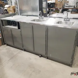 Kitchen Cabinet/Sink Stations w/ Cup Dispensers (Approx. 85" x 30" x 36")
 UNRESERVED