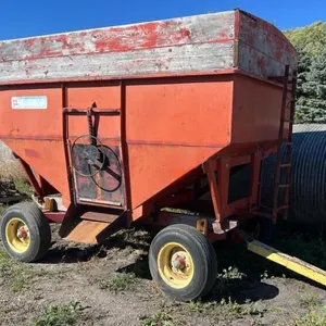 Turnco gravity box on 4 wheel Farm King wagon
