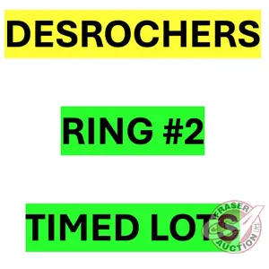 There are many more items to bid on in this sale. The remaining items will be sold by TIMED Online Selling. Please go to RING #2 for all DESROCHERS TI