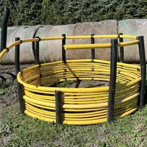 (4) Poly rnd bale rings (all need repair)