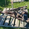 Pallet w/ various NH3 hitches for cultivators