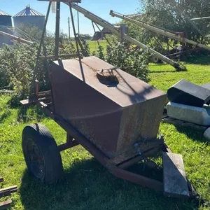 Tank on 2 wheeled wagon