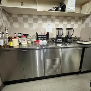 Stainless Cabinet w/ Under Counter Fridge & Sink
 UNRESERVED