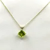 10KT Yellow Gold Natural Peridot (1.7ct) Pendant With Gold Plated Sterling Silver Chain, W/A $425.00. Peridot is the birthstone for August.