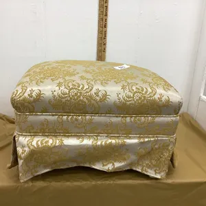 OTTOMAN - GOLD & SILVER TEXTURED MATERIAL