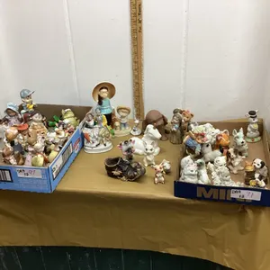 (2) BOXES W/ KNICKNACK ORNAMENTS -ANIMAL & FIGURINES