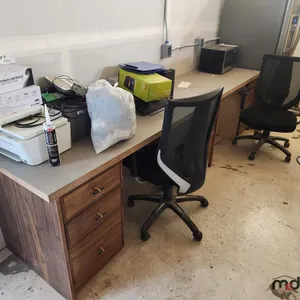 Wood Desk (Contents Not Included)
 UNRESERVED