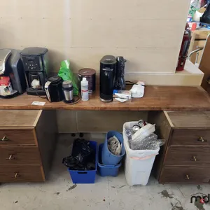 Wood Top w/ Kitchen Items
 UNRESERVED