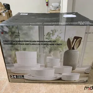 Cindy Stackable Porcelain Dinnerware 24-Piece Set
 UNRESERVED