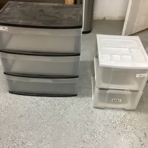 (2) PLASTIC STORAGE UNITS