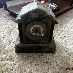 1885 French Green Marble Mantle Clock
 UNRESERVED
