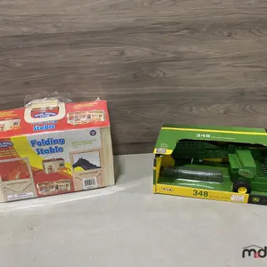 Folding Stable & John Deere Collectible Vehicle 
 UNRESERVED