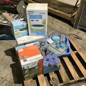 Intex Easy Set Pool, Flowclear Pool Filter, Pool Cover, Swim Mask & Misc. Cleaning Supplies
 UNRESERVED