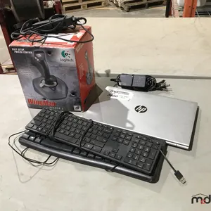 HP Laptop w/ Charger, Logitech Wingman 2 Joystick, USB C Charger, HP & Logtech Keyboard
 UNRESERVED