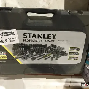 Stanley Black Chrome Socket Set & (2) Hoses
 UNRESERVED