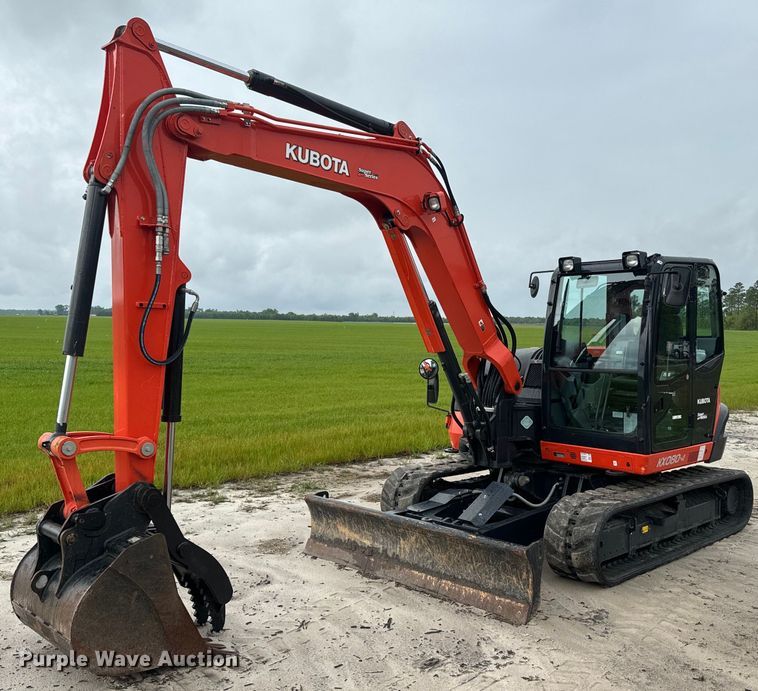 2019 Kubota KX080-4S mini excavator