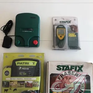 Electric fence package, Stafix fencer, Patriot fencer, Stafix tester, 12-volt fencer