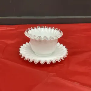 (2) FENTON PIECES - SMALL BOWL & PLATE