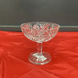 PINWHEEL CRYSTAL CANDY DISH 0N PEDESTAL STAND