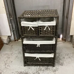 WICKER ORGANIZER - 4 DRAWER