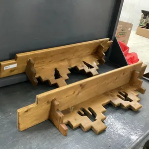 (2) WOOD WALL MOUNT SHELVES