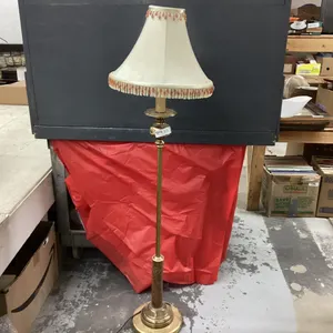POLE LAMP, BRASS POLE