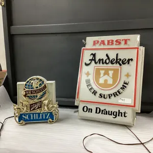 PLASTIC LIGHT UP BEER SIGNS