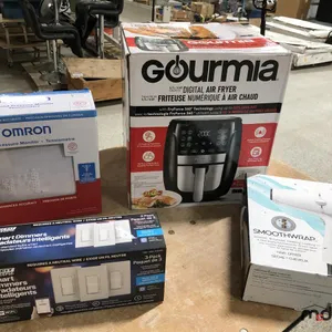 Gourmia Air Fryer, Blood Pressure Monitor, Wi-Fi Light Switches & Hair Styler
 UNRESERVED
