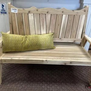Cedar Bench and Pillow (58"x40"x24")
 UNRESERVED