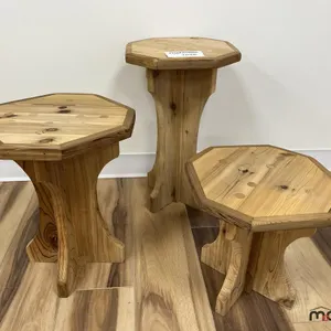 (3) Assorted Cedar Plant Stand
 UNRESERVED
