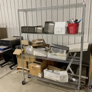 Metal Shelves w/ Misc. Restaurant Equipment and Attachments
 UNRESERVED
