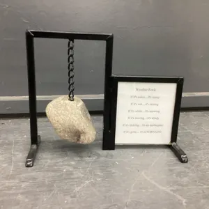 "WEATHER ROCK"  ON METAL STAND