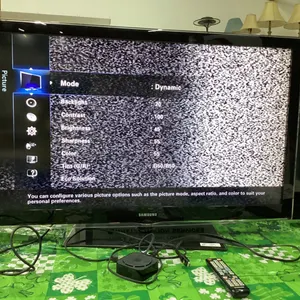 SAMSUNG 46" FLAT SCREEN TV - WITH REMOTE AND APPLE BOX