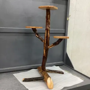 HANDCRAFTED WOOD PLANT STAND