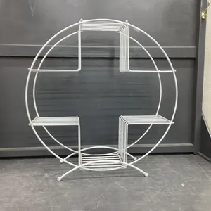 WHITE WIRE PLANT/KNICK KNACK STAND