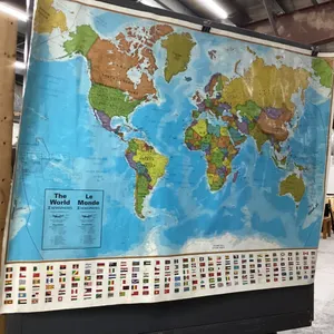 LAMINATED WORLD MAP