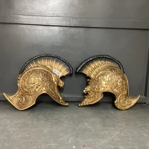 (2) PLASTIC "ROMAN HELMET" WALL DECOR