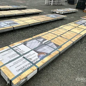 Quantity of (125) Sheets White 16 ft x 3 ft Steel Siding Roofing (Unused)