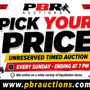 Pick Your Price Unreserved Timed Auction - Sept. 13th, 2026 - Ending at 7pm