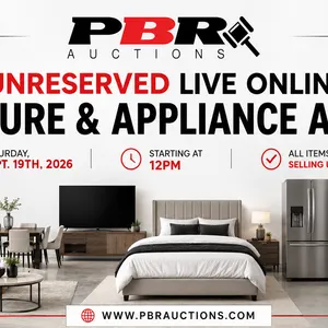 Unreserved Live Online Furniture & Appliance Auction - Sept. 19th, 2026 - Starting at 12pm