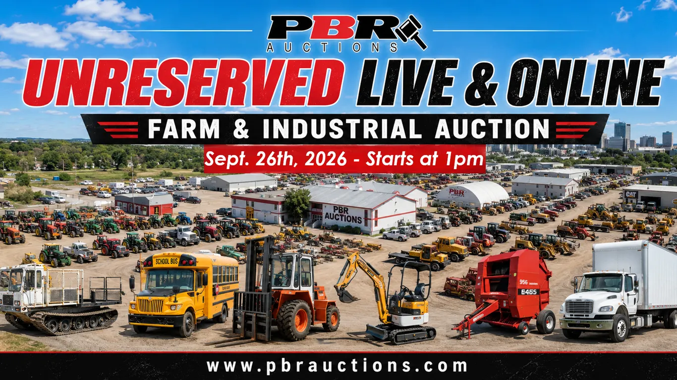 Unreserved Live and Online Farm & Industrial Auction (VIN Items) - Sept. 26th, 2026 - Starting at 1pm