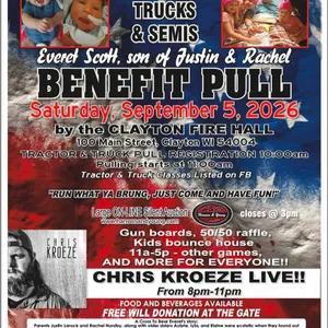 2026 Clayton Benefit Pull - Clayton, WI 