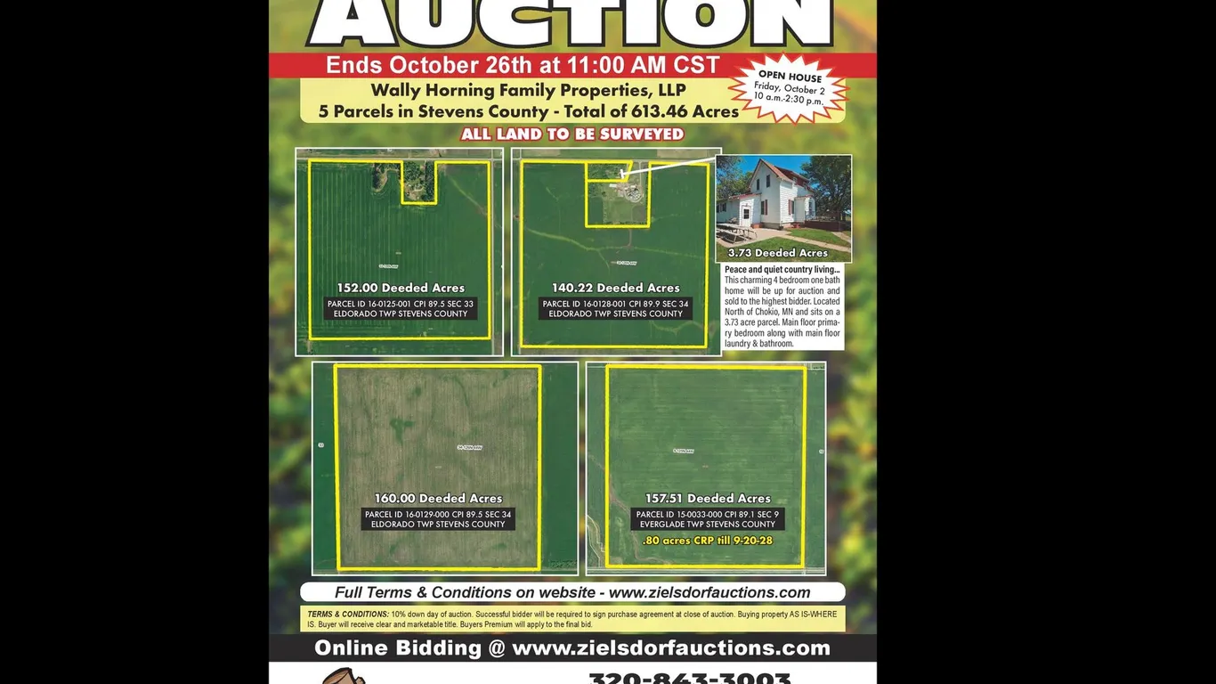 Stevens County Land & Building Site Online Only Auction