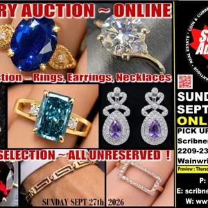 SEPT 25-26-27 : 2026 : COIN - PRIVATE COLLECTION & EQUIPMENT AUCTION - JEWELLERY