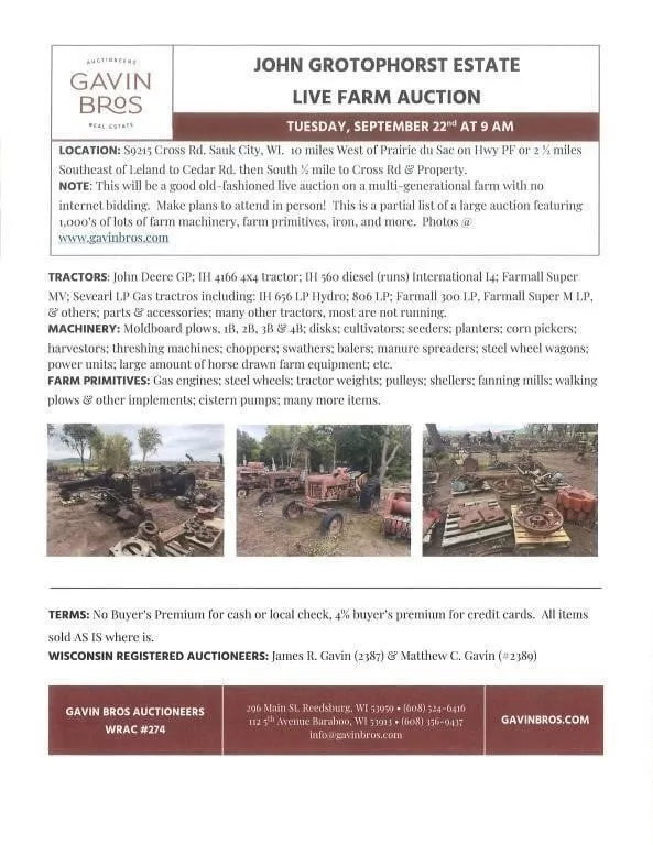 John Grotophorst Estate - LIVE ONLY AUCTION