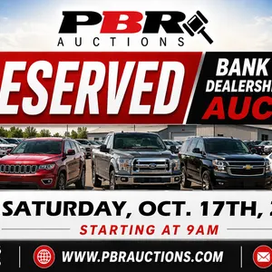 Unreserved Bank Repos & Dealerships Liquidation Auction - Oct. 17th, 2026 - Starting at 9am