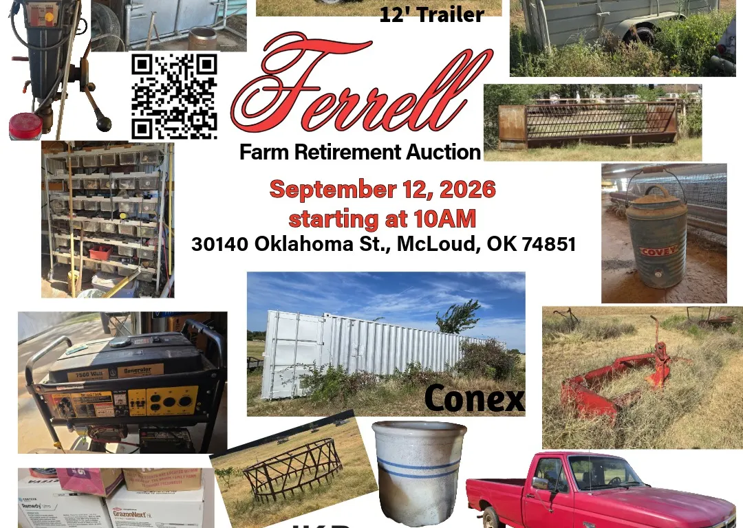 9/12 Ferrell Farm Retirement Auction