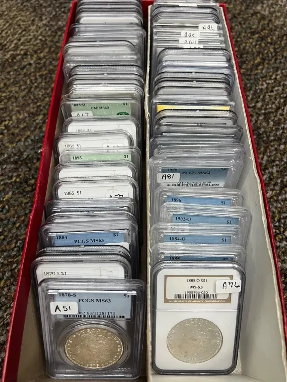 Certified Morgan & Peace Dollars Excess Coin Shop Inventory
