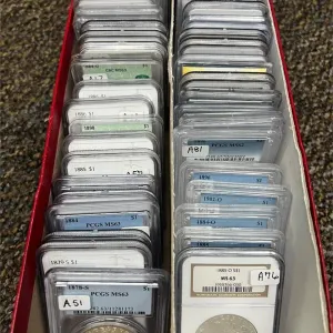 Certified Morgan & Peace Dollars Excess Coin Shop Inventory
