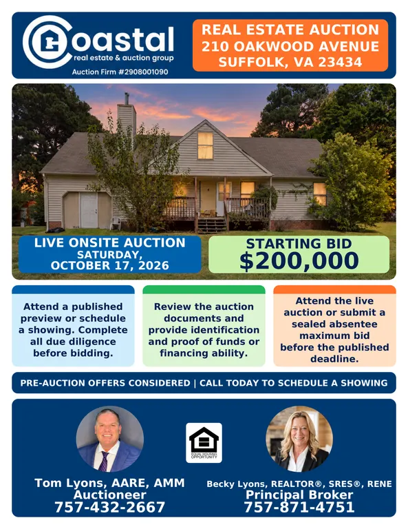 REAL ESTATE AUCTIONS | 4 Properties- Suffolk VA